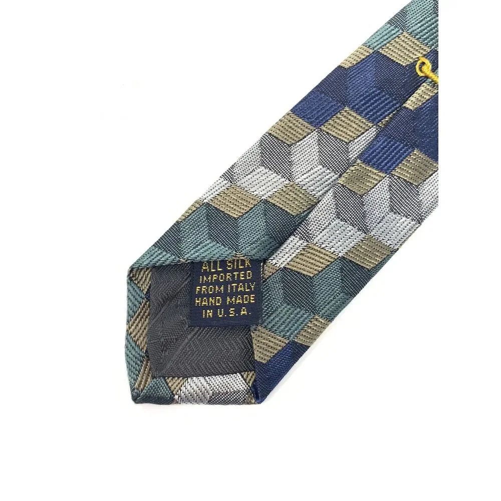 XMI for Nordstrom Geometric 100% Silk Men's Neck Tie Length‎ 58